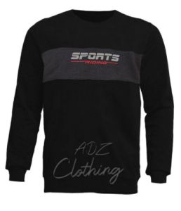 Sweater Outdoor Casual Lengan Panjang SPORTS ADVENTURE Bahan Kain Fleece Warna Merah Kombinasi Hitam