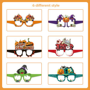 6Pcs/set Creativity Kids Halloween Glasses Paper Funny Cosplay Toys Fiesta Theme Party Decoration Supplies