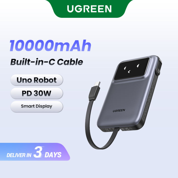 UGREEN Uno 10000mAh PD 30W Powerbank With USB C Cable
