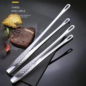 【LovingLife Store】1PCS Stainless Steel Food Tongs Long Handle Non-Slip Barbecue Tongs Steak Tongs coffee cube Kitchen Cooking Tools Accessories