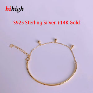S925 Sterling Silver Plated 14K Gold Korea Creative Bracelet Design