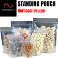 Plastik Standing Pouch 1 Kg Ukuran 10 x 17 cm Tebal Isi 50 Pcs dalam 1 Pak Tempat Makanan. 