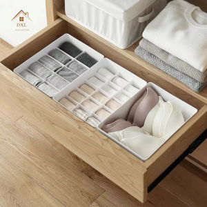 DXL Underwear Storage Box Women Household Underwear Storage Box with Lid Plastic Bra Socks Compartment Storage Box