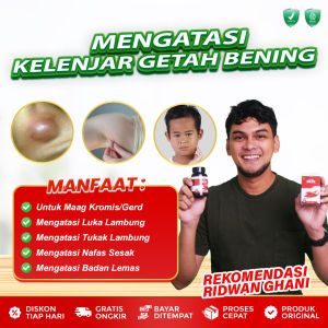 Obat Kelenjar Getah Bening Benjolan Di Leher Gondongan Benjolan Di Ketiak Selangkangan Tiroid Bengkak Kapsul Oil Fit 100% Original Minyak Buah Merah Papua