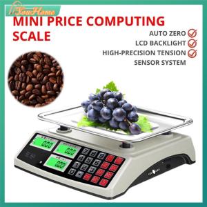 【Fast Delivery】 40kg/1g Price Computing Scale with Stainless Steel Plate Commercial Price Scale Waterproof Electronic Small Scale for Farmers Market Meat Shop 【Arrive 1-3 Days】