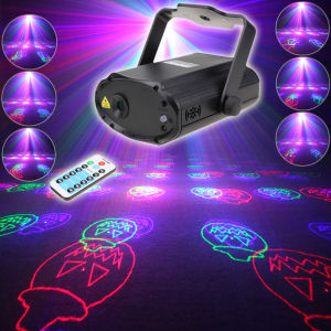 ESHINY T181 Remote MINI RGB Laser 12 Halloween Patterns Light Projector KTV DJ Environment Dance Room Disco Bar Wedding Home Party Christmas Stage Lights Lighting Effect Show