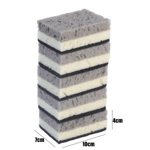 YESPERY 5Pcs 3-Layer Thickened Dishwashing Sponges High-density Scrubbers Kitchen Cleaning Tool Oil-repellent Scouring Pads Magic Cleaning Sponge