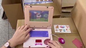 Puzzle Learning Laptop Machine Musical Carousel Early Learning Montessori Educational Kids Toddler Pretend Play Toy 3328