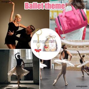 [COD] mingxuan 10 Sets Guests Return Gifts Including Ballet Dancer Keychains Thank You Tags White Organza Bags For Baby Shower Favors