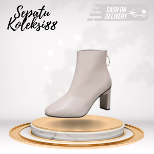 Sepatu Boots Wanita warna Hitam / Cream 230 Sepatukoleksi