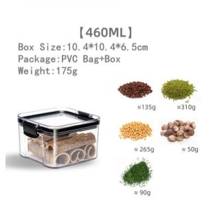 Kotak toples Penyimpanan Makanan Sebaguna Putih Kedap Udara Tempat Penyimpanan Cereal Toples Kotak Bening Kontainer