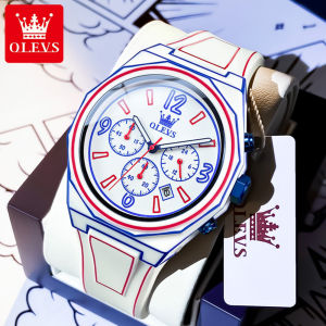 OLEVS Watch Men Original Authentic 2025 New High Quality Cool Silicone Watch Band  Quakeproof Automatic Quartz Watch 100% Genuine