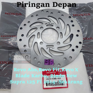 Piringan Cakram Depan KWB 100 % Ori Honda Revo Fit X ABS Blade Supra 125 FI New 2014 dis disk disc