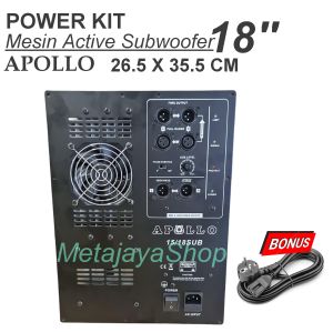 Mesin Active Subwoofer Apollo 15/18 Professional Mesin Speaker Subwoofer 18" Power Kit Sub