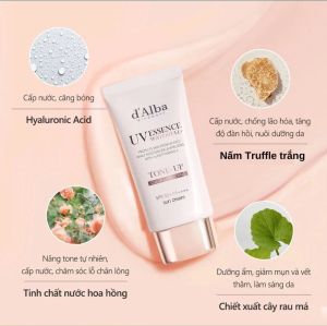 Kem Chống Nắng dAlba Waterfull+ UV Essence Tone-Up Purple Correcting 50ml