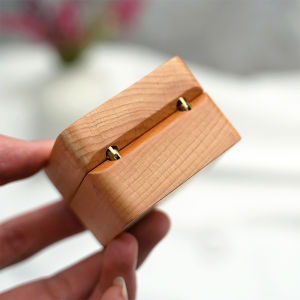 [haoh] Wood Wedding Ring Gift Boxes Bags Case Packaging for Jewelry Ring Necklace Holder Organizer Box