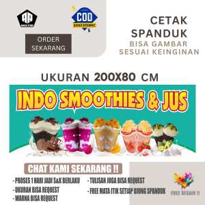 Cetak Spanduk Banner INDO SMOOTHIES & JUS Costom Desain