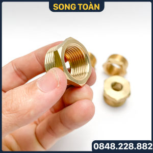 Đầu Nối Ren 21 Đầu Nối Ren Đồng Phi 1/2 (21) Kép Lơ Cà Rá Măng Sông - Ren G (BSP)