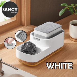 SANCY Manual Press Type Liquid Soap Box Detergent Dispenser Detachable Sponge Storage Box for Kitchen - Fulfilled by SANCY