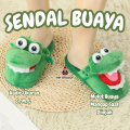 Sendal Buaya Mangap Saat Diinjak Sandal Buaya Lucu Mulut Terbuka Tertutup Anak Dewasa Viral Anti Licin. 
