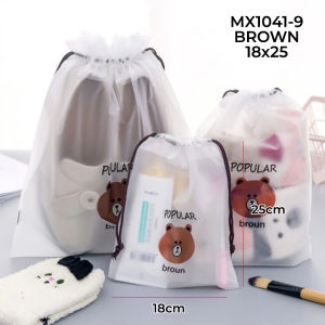 Tas Makeup Wanita Travel Pouch Organizer Transparan Serbaguna Tas Serut Make Up Kosmetik MX1041