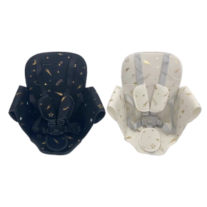 Universal Baby Car Seat Cushion with Five-Point Safety Harness High Bakrest for Strollers and High Back Support