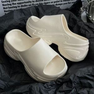 [Free Shipping] WomenS Thick-Soled Slippers For Summer Outdoor Wear 2025 New Style Height-Increasing 7.0Cm Beach Sandals For Petite Women
