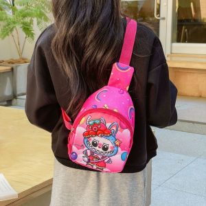 2024 new childrens bag ins Korean version of early autumn cartoon breast bag for boys and girls light and fashionable travel crossbody back