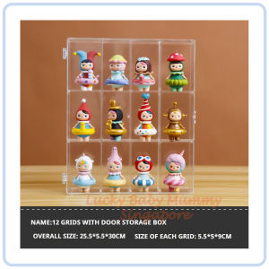 【DAILY ESSENTIAL】 Clear Display Box with Door - 6 / 12 Grids