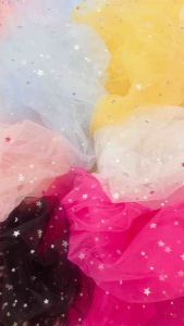 Vải Voan Lưới Ren Đính Trăng Sao Mềm May Đầm VáyChụp Ảnh Nail Trang Sứcbackground