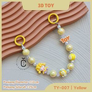 Strap Phone Charm 3D TOY - Gantungan Hp Beads Gaya Korea / Gantungan Hp Aestehtic  Airpods  Kunci  Bag  Flashdisk / Tali Strap Hp Pendek Universal Serbaguna / Bracelet Phone String Chain Manik Manik Korean