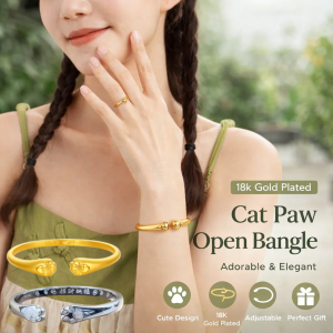 Bracelet Cat Claw Double Harvest Solid Open Bracelet Nafu Wealth Love and Lucky Bracelet