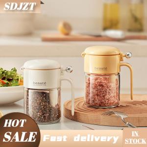 SDJZT Lọ gia vị kín lọ gia vị thủy tinh chống ẩm với muỗng nhà bếp Muối gia vị hộp gia vị muối Shaker