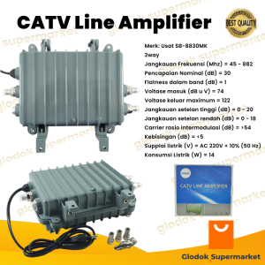 CATV Line Amplifier Usat SB-8830MK Booster Besar 2 way 8830 MK 30db