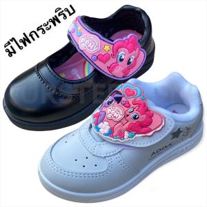 ADDA Pony มีไฟ รองเท้านักเรียนอนุบาล รองเท้าพละเด็กผู้หญิง รองเท้าผ้าใบอนุบาล 41C16 / 41G94