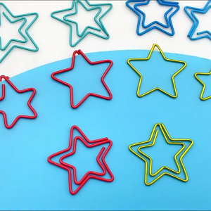 10 Pcs Paper Clips Star Shape Bookmarks Letter Clips Office Clips Decorative Paper Clips School Office Supplies