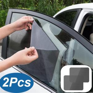 2Pcs 42x38cm DIY Car Stickers Sun Shades Protection Window Cover Car PVC Sunshade Side Window Shield with Small Holes Accessories