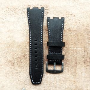 Tali Jam Tangan Kulit Sapi Asli AP Warna Hitam Garansi 1 Tahun