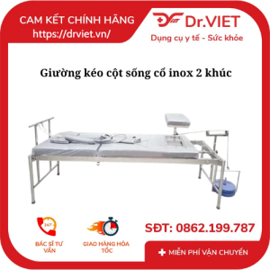 Giường kéo cột sống inox 2 khúc
