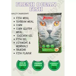 Powercat Dry Food Fresh Ocean Fish Green By furrwhitepetshop