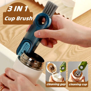 3 In 1 U-shaped Cup Mouth Brush Creative Bottle Cleaning Brush Rotatable Groove Gap Cleaning Brushes Household Cleaning Tools