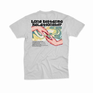 Kaos Long Distance Relationship Story Love Pixel Series