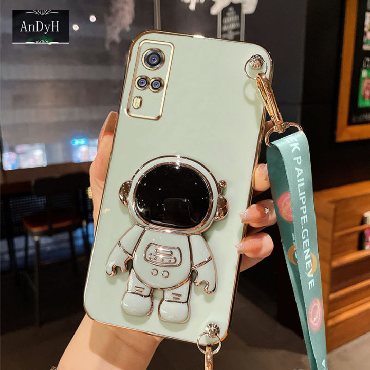AnDyH Long Lanyard Casing For VIVO Y31 Y51 2020 Phone Case VIVO Y51A Y53S  4G Cute Astronaut Desk Holder Case Lazada PH
