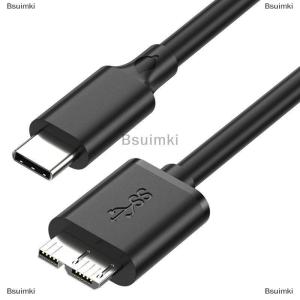 [COD] Bsuimki 10Gbps Type C TO Micro B สาย USB3.0 HDD CABLE 3A ฮาร์ดดิสก์ไดรฟ์โอนข้อมูลอย่างรวดเร็วสำหรับแล็ปท็อปโทรศัพท์ดิสก์ภายนอกแท็บเล็ต