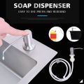 Soap Dispenser Kitchen Sink Liquid Dishwashing Dispenser 304 Stainless Steel Kitchen Sink Liquid Soap Pump Dispenser Extended 1.2m Tube Soap Dispense【earphea】. 