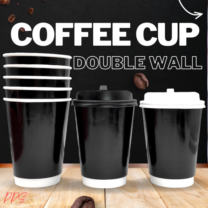 25pcs/50pcs -12oz Hot Coffee Cup Disposable Double Wall Paper Cups ...