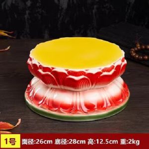 SXH  Buddha Statue Base Guanyin Bodhisattva Ceramic Lotus Pedestal Worship Buddha round Decoration Pad High Statue Base Bracket