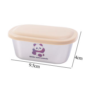 Dizoey Mini Bento Box Portable Food Container with Silicone Lids Metal Food Storage Box Space Saving Toddler Snack Fruit Containers