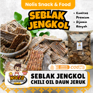 Kerupuk Seblak Jengkol Special Chili Oil Pedas Daun Jeruk Seblak Asbes Kerupuk Sisir Nolis Snack