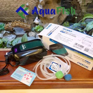 Máy Sục Khí Oxy 2 Vòi Sobo SB -1106 Dành Cho Bể Cá Cảnh Dưới 300l (tặng kèm 2 dây sủi và 2 quả sủi)